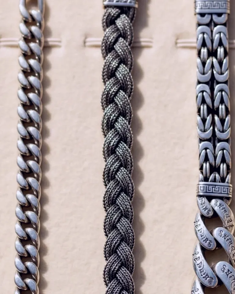 Hammered sterling silver cuff